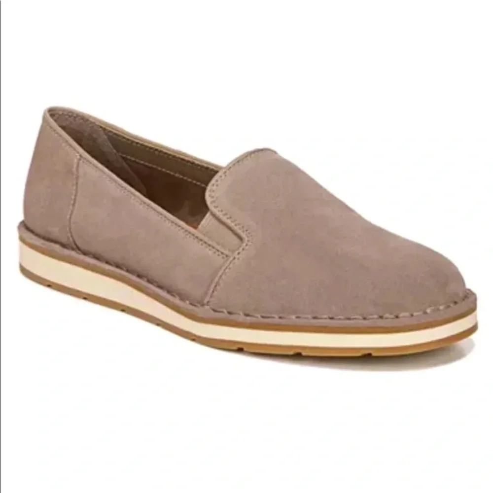 Zodiac Ellie Upper Leather Slip-On Taupgry Loafers Shoes